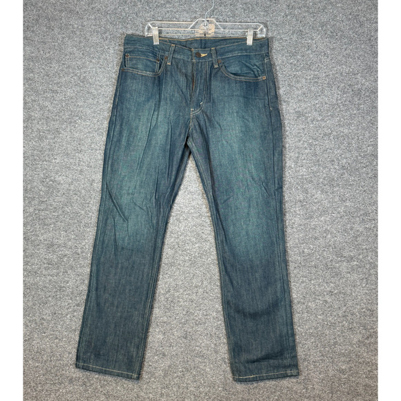 Levis 511 Jeans Mens 34x30 Blue Denim Pants Straight Leg Casual Medium - Picture 1 of 9